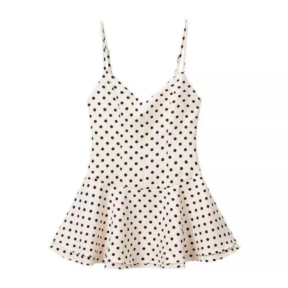 ZARA Sweet Summer Polka Dot Spaghetti Strap Dress